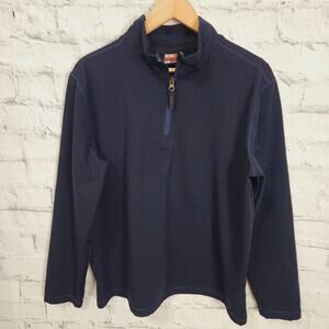 32 degree heat pullover top Sz M long sleeve sweater blue 3/4 zip A5